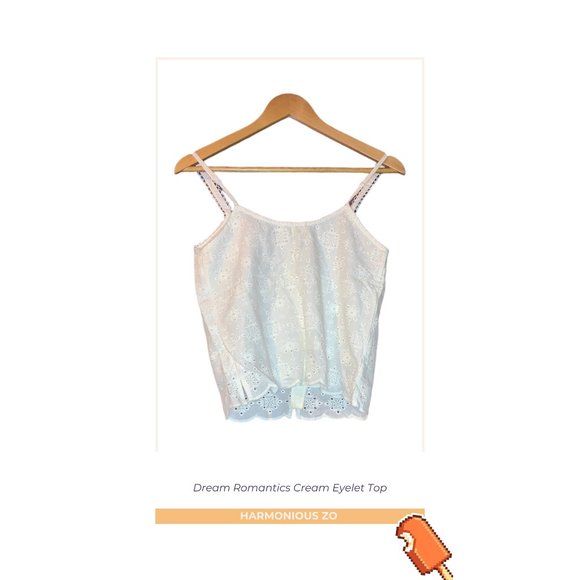 Dream Romantics Cream Eyelet Top - Picture 2 of 2